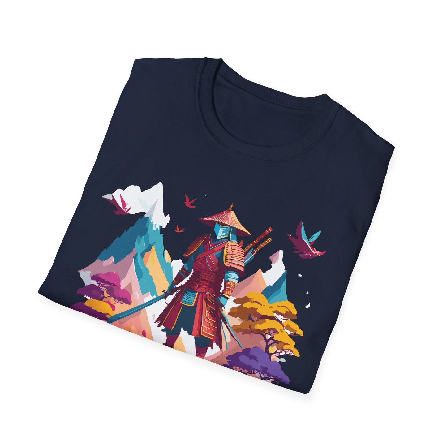 Samurai Shirt Unisex Samurai Tee Short Sleeve Gildan Softstyle 64000 100 Percent Ring Spun Cotton