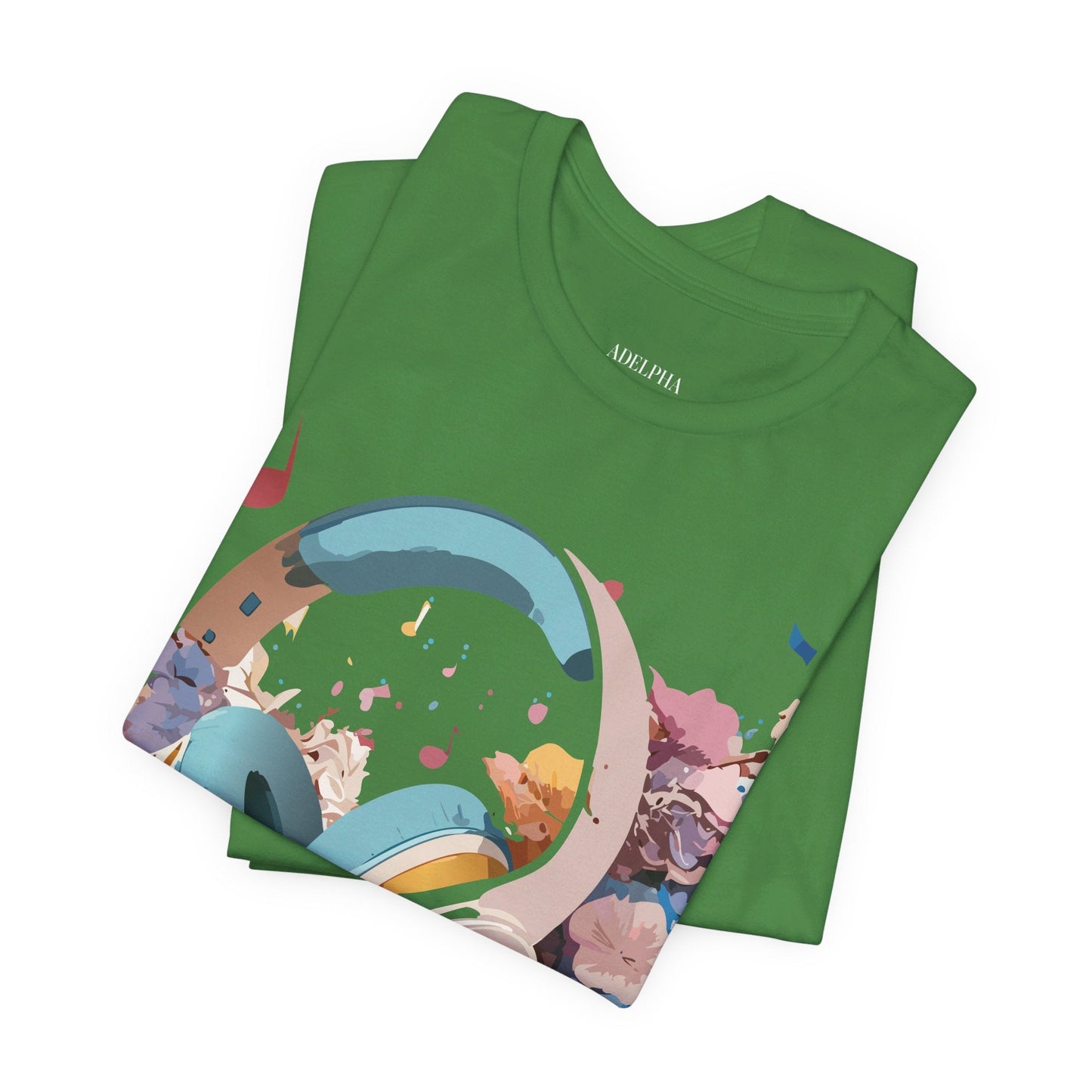 Music Graphic Unisex 100 Cotton Vintage Art with Musical Elements Tee 1
