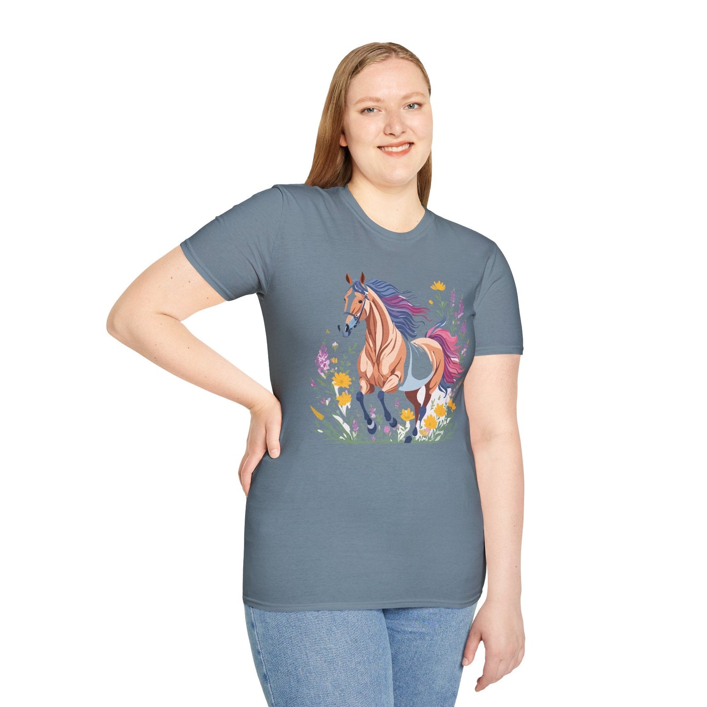 Horse Shirt Unisex Softstyle 64000 Cotton Tee Gildan 100 Percent Ring Spun