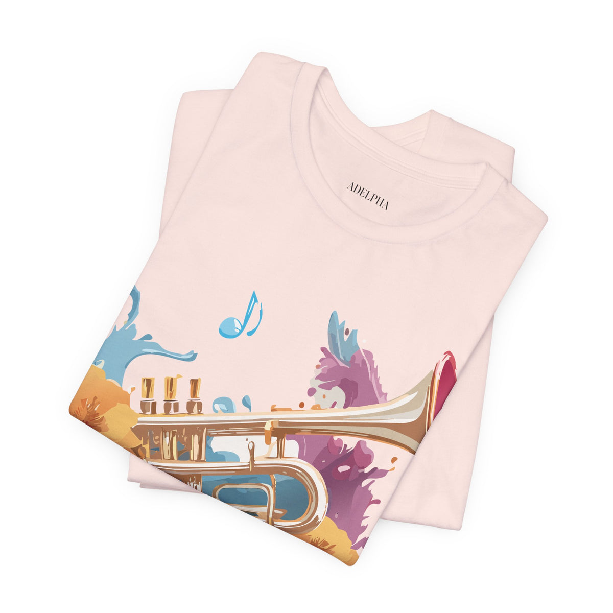 Music Graphic Unisex Cotton Bella+Canvas Tee with Art Design m153
