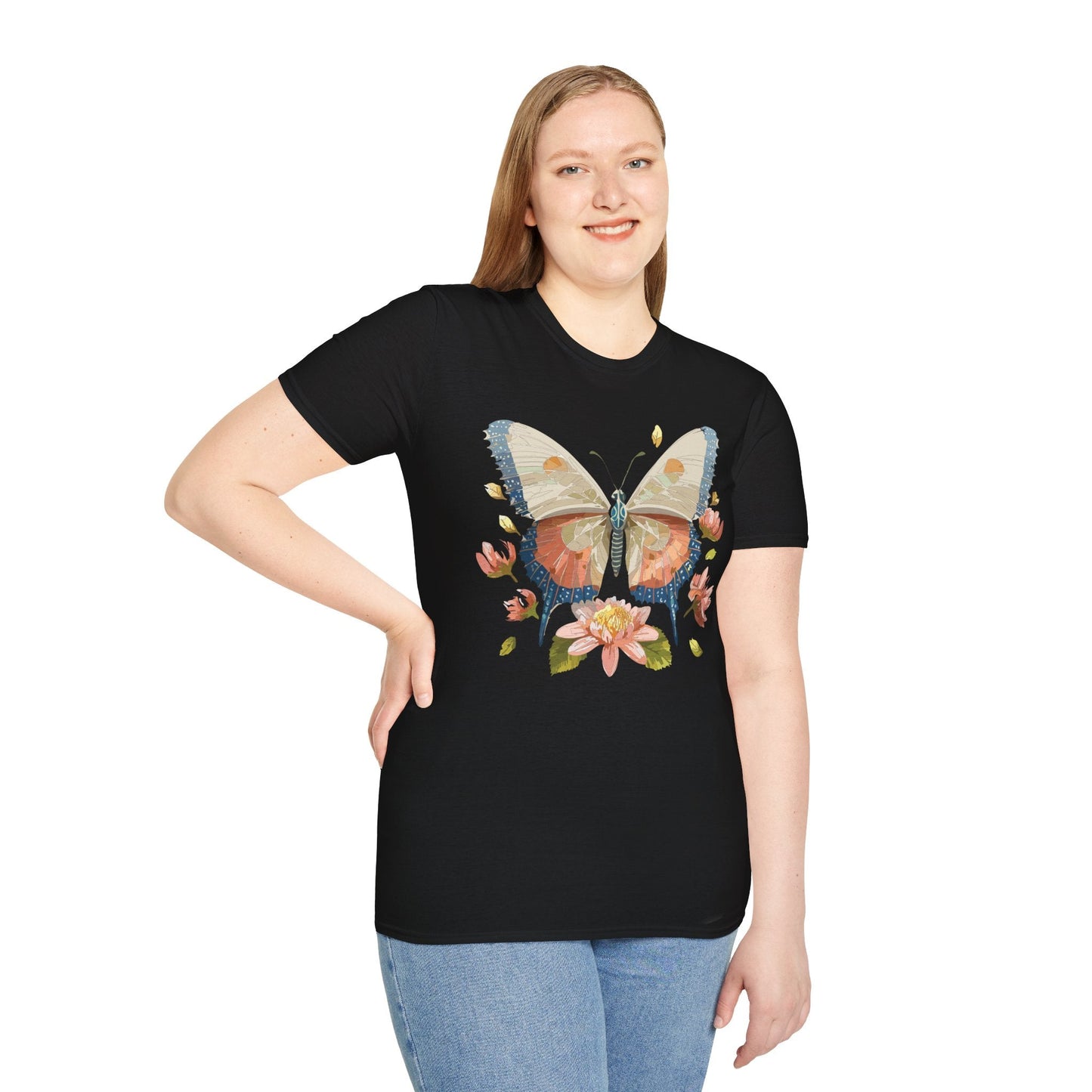Butterfly Shirt Unisex Softstyle T Shirt Gildan 64000 100 Cotton Monarch Butterfly Gift