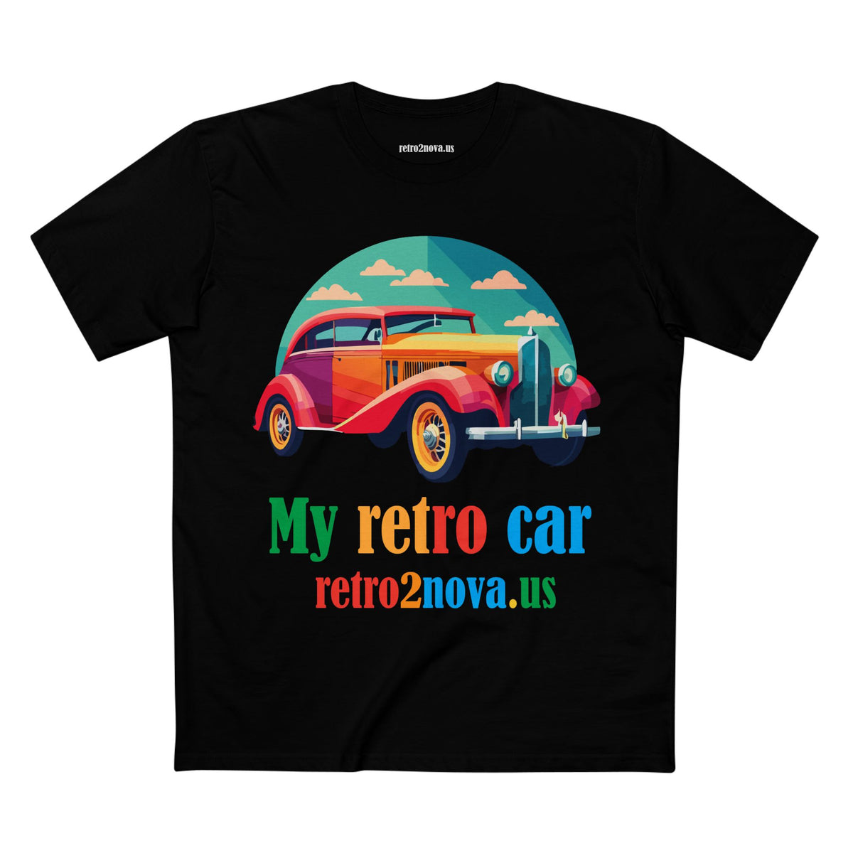 Retro Car Vintage Graphic Tee Staple Unisex 100 Cotton Tee Shirt - RC-20