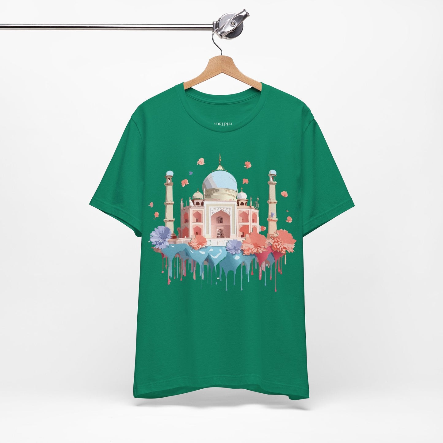 Taj Mahal Graphic Tee Unisex Short Sleeve Shirt By Adelpha Vintage Inspired Artwork