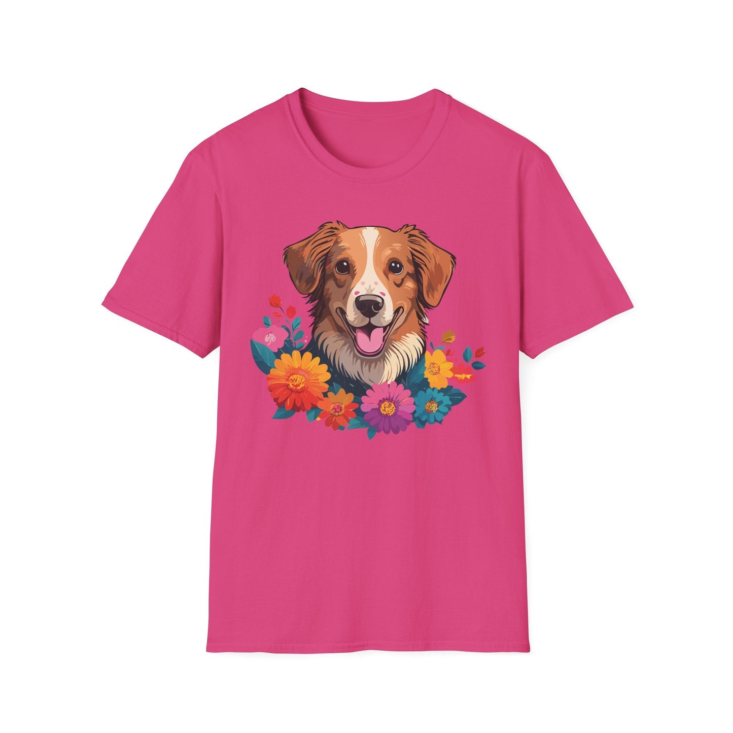 Dog Shirt Unisex Animal Tee Short Sleeve Gildan Softstyle 64000 Cotton Tee