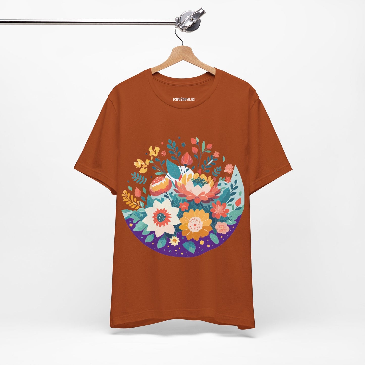 Flowers Shirt Floral Shirt Unisex Jersey Short Sleeve Tee Breathable Fabric Free Shipping