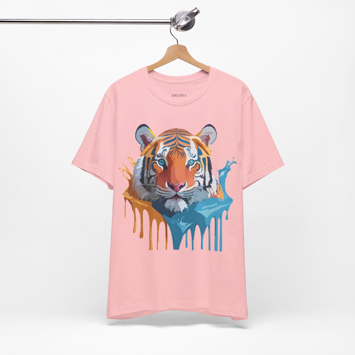 Tiger Graphic Tee Adelpha Unisex Short Sleeve Vintage Inspired Shirt For Casual Wear