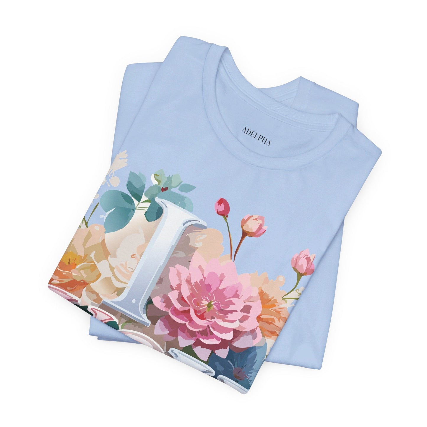 Valentine Day Graphic Unisex 100 Cotton Vintage Artwork with Love and Flower Design Tee 8
