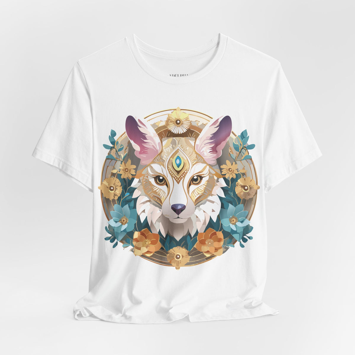 Medallion Graphic Unisex Cotton Bella+Canvas Tee with Art Design d30