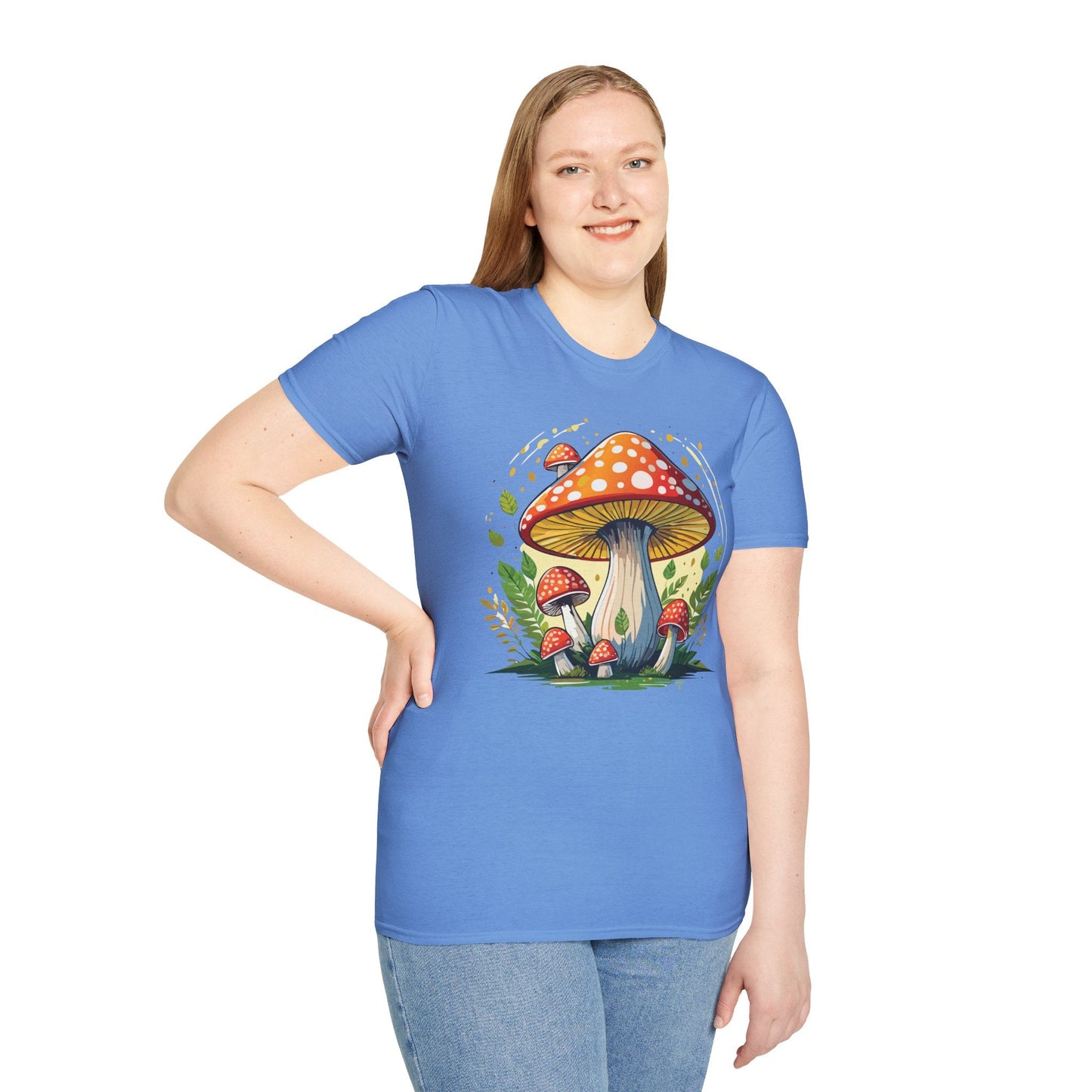 Mashroom Tee Shirt Unisex Funny Mashroom Design Softstyle 64000 Ring Spun Cotton Tee