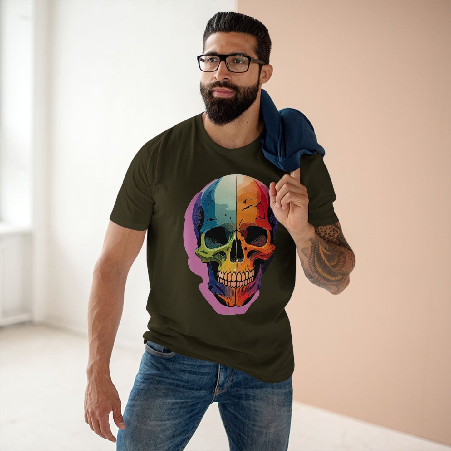 Skull Shirt Unisex Skeleton Tee Premium Cotton With Original Art Design Retro2Nova Collection