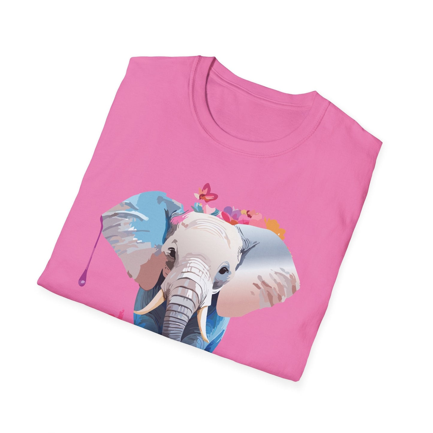 Elephant T Shirt Unisex Softstyle 64000 Graphic Elephant Illustration Animal Tee For Everyday Wear
