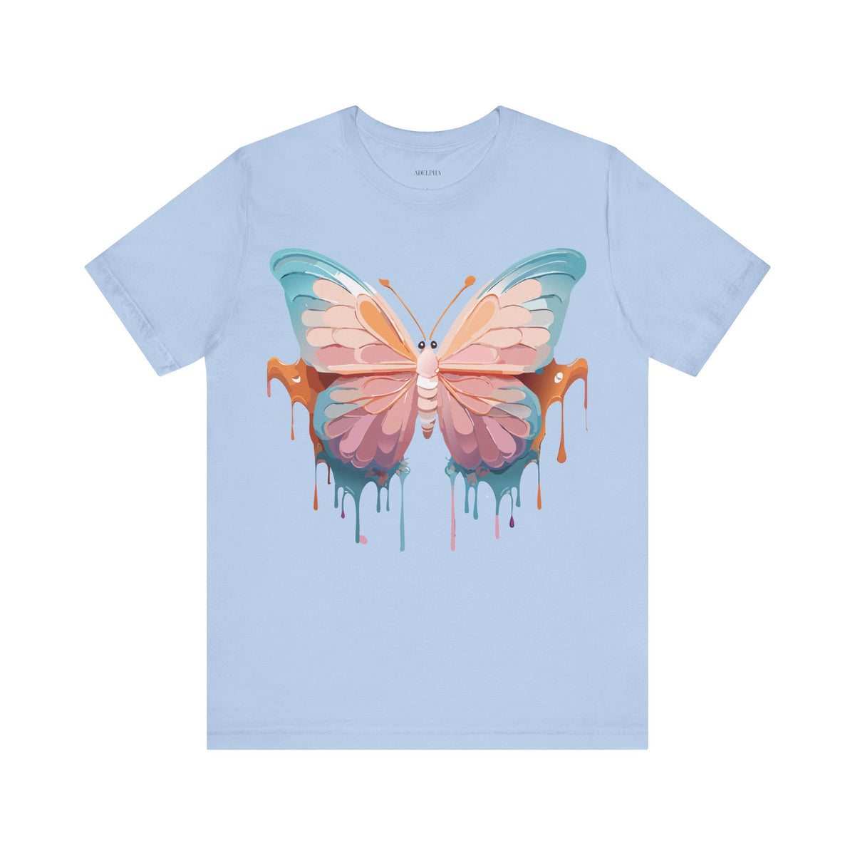 Butterfly Graphic Unisex Cotton Bella+Canvas Tee with Art Design n09