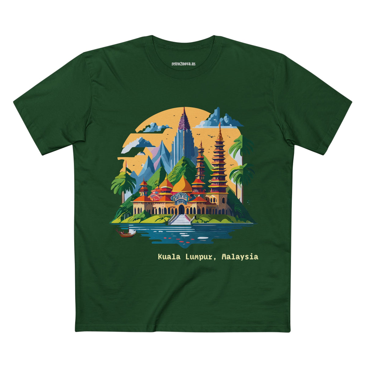 Kuala Lumpur Malaysia skyline illustration T-Shirt | Travel souvenir tee