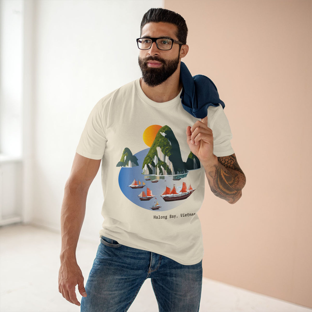 Halong Bay Vietnam Sailboats Tee | Scenic Island Landscape