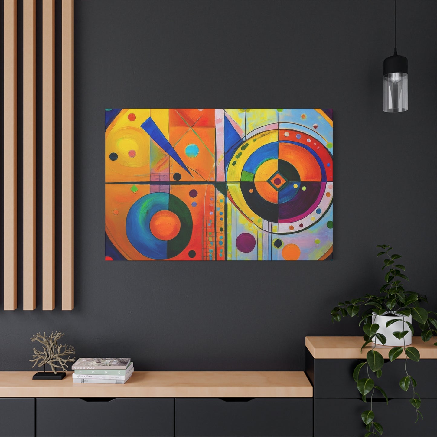 Abstract Oil Painting Print Canvas 24x16, 30x20, 36x24, 48x32, 60x40 Bright Latex Inks, Pine-Wood Inner Frame ABH-63