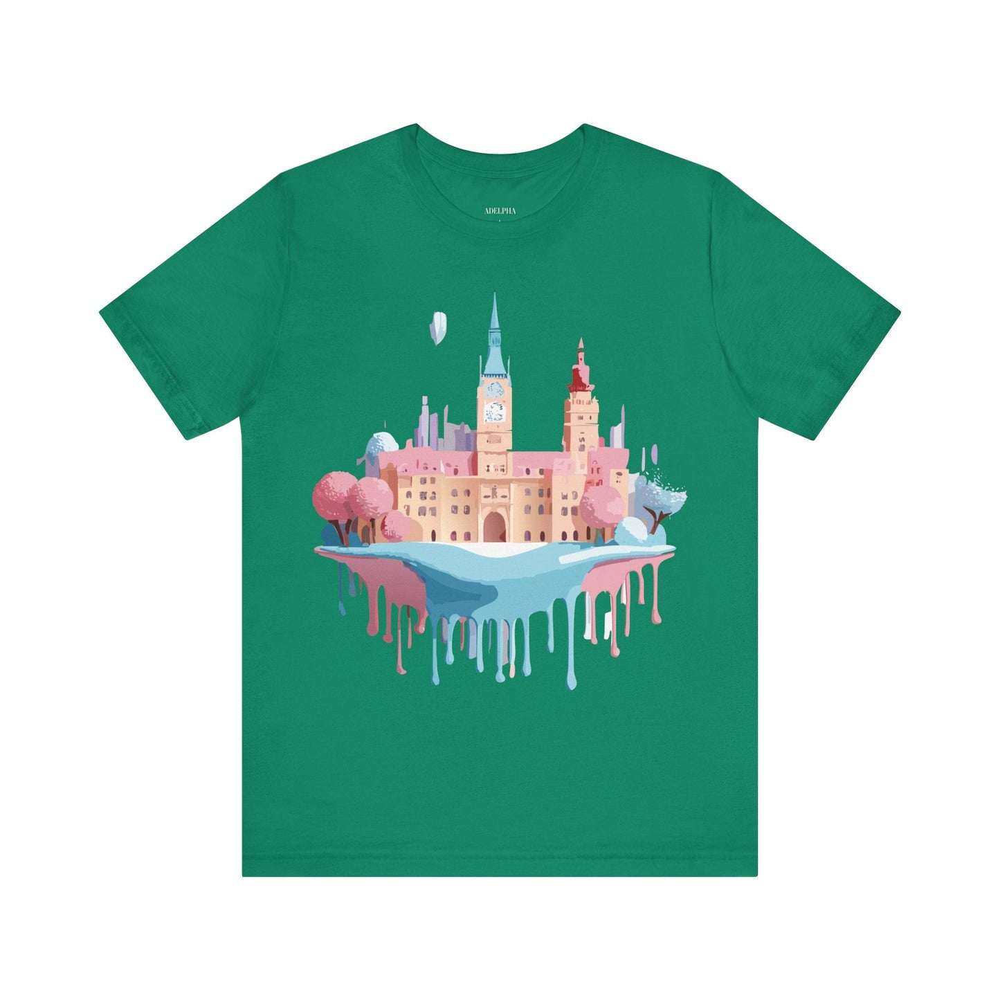 Prague Tourist Shirt Unisex Short Sleeve Graphic Tee Featuring Adelpha Vintage Artwork