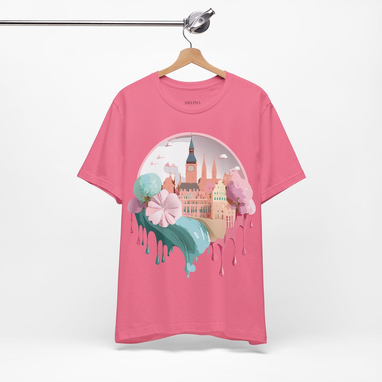 Prague Tourist Shirt Unisex Graphic Tee Featuring Vintage Inspired Art By Adelpha