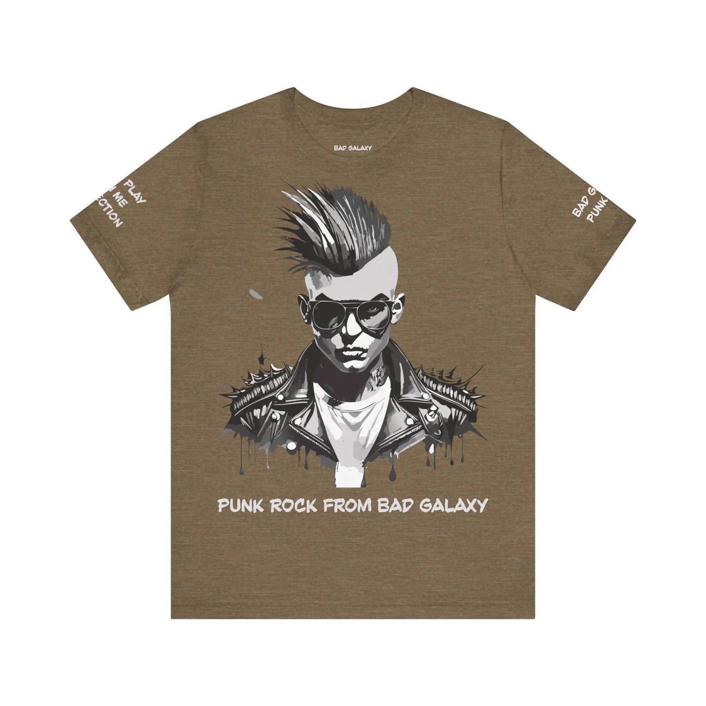 Punk Rock Tee Shirt From Bad Galaxy Made To Order 100 Percent Cotton USA Eco Friendly Inks