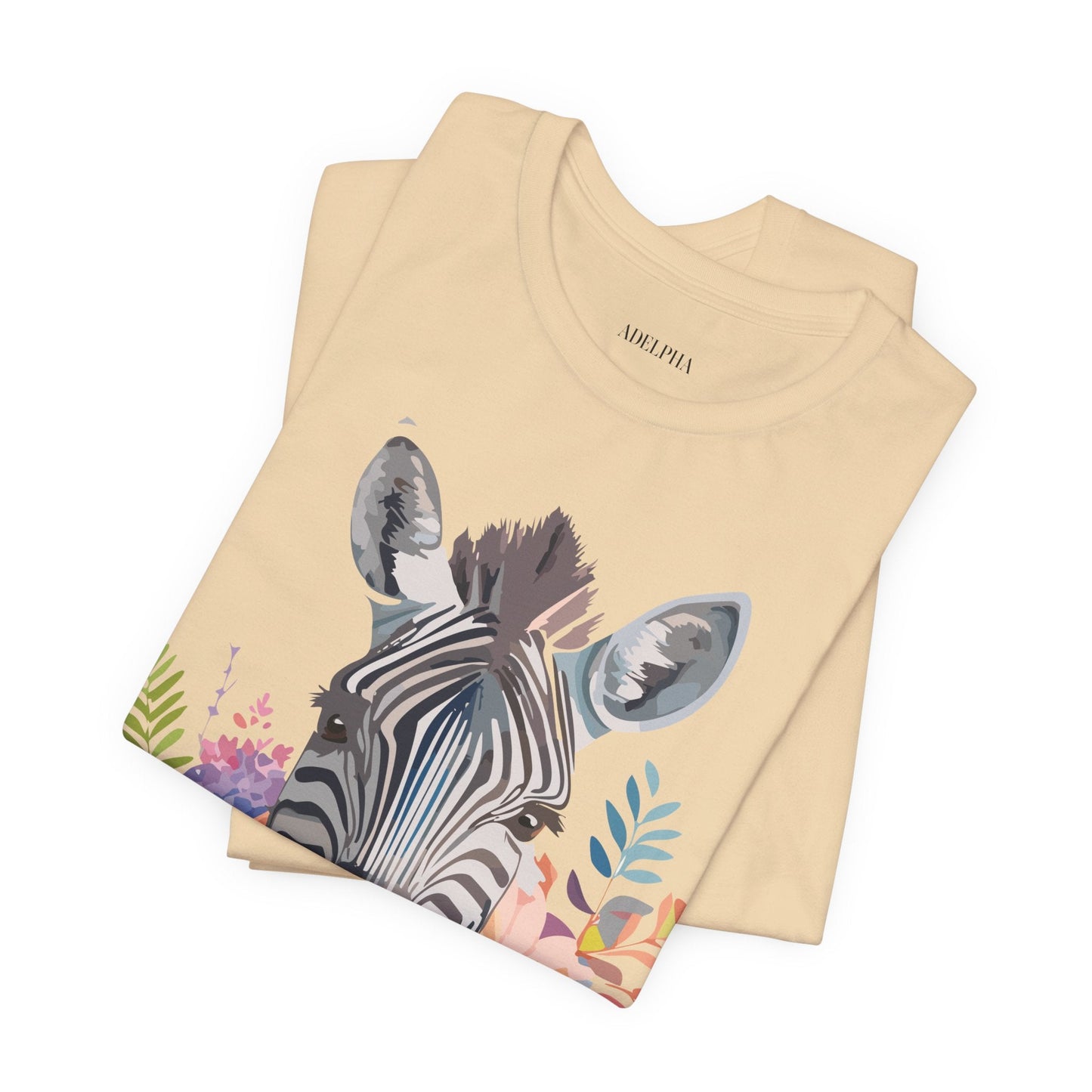 Zebra Graphic Unisex 100 Cotton Vintage Animal Art T-Shirt 1