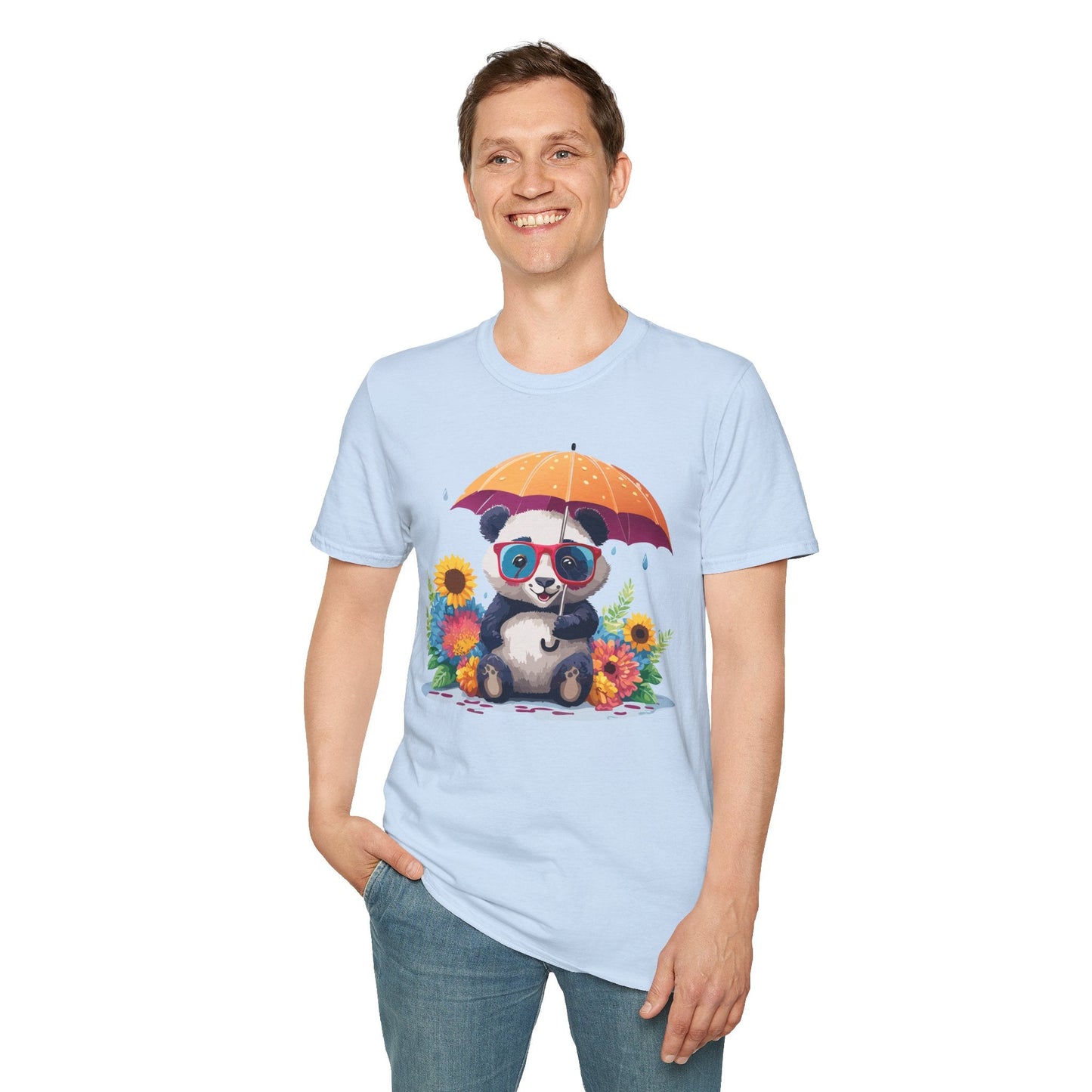 Panda Shirt Unisex Panda Tee Animal Graphic T Shirt Softstyle 64000 Cotton Breathable Everyday