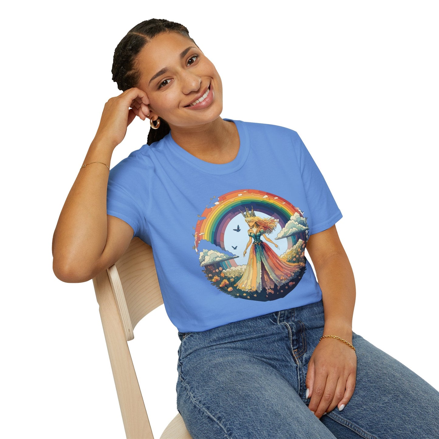 Womens Graphic T Shirt Art Design Tee Softstyle 64000 Unisex Lightweight Cotton Fabric