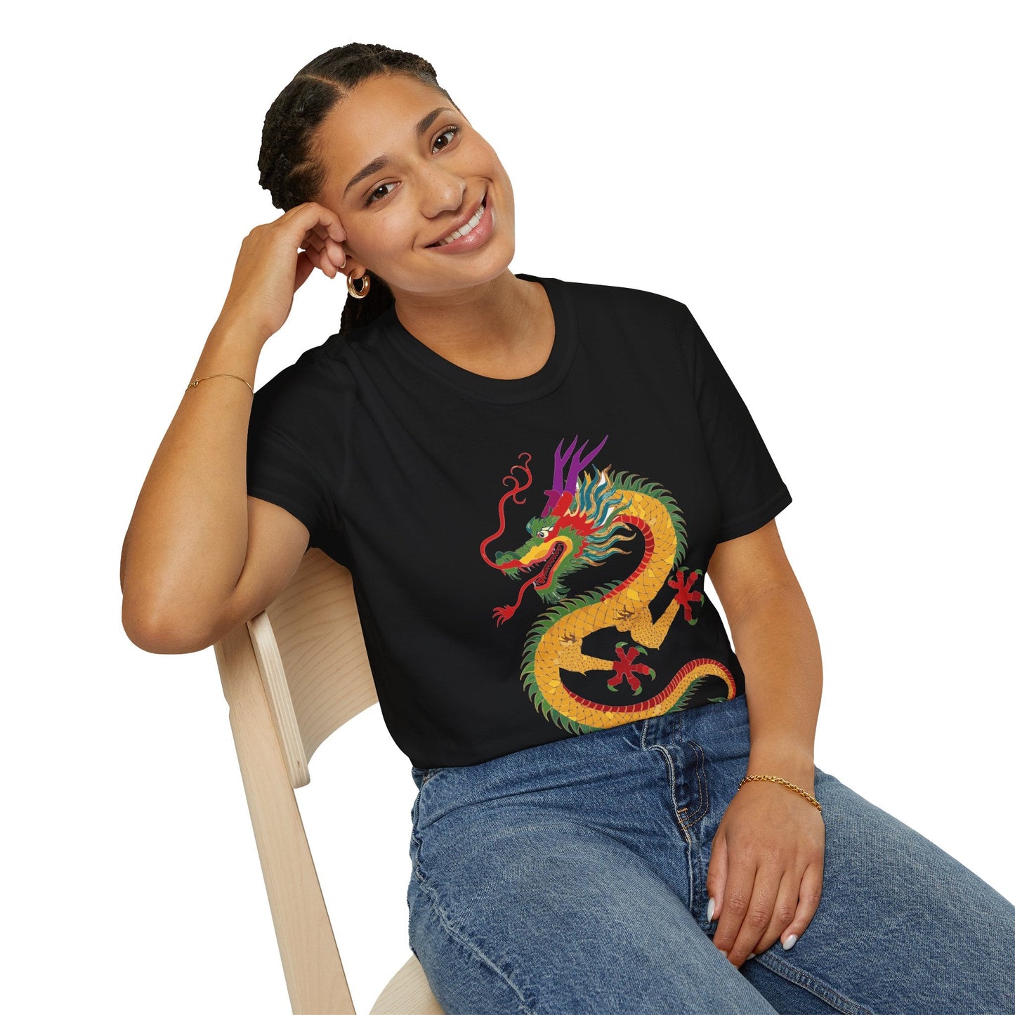 Dragon T Shirt Unisex Dragon Shirt Animal Design Softstyle Ring Spun Cotton Tee Comfort