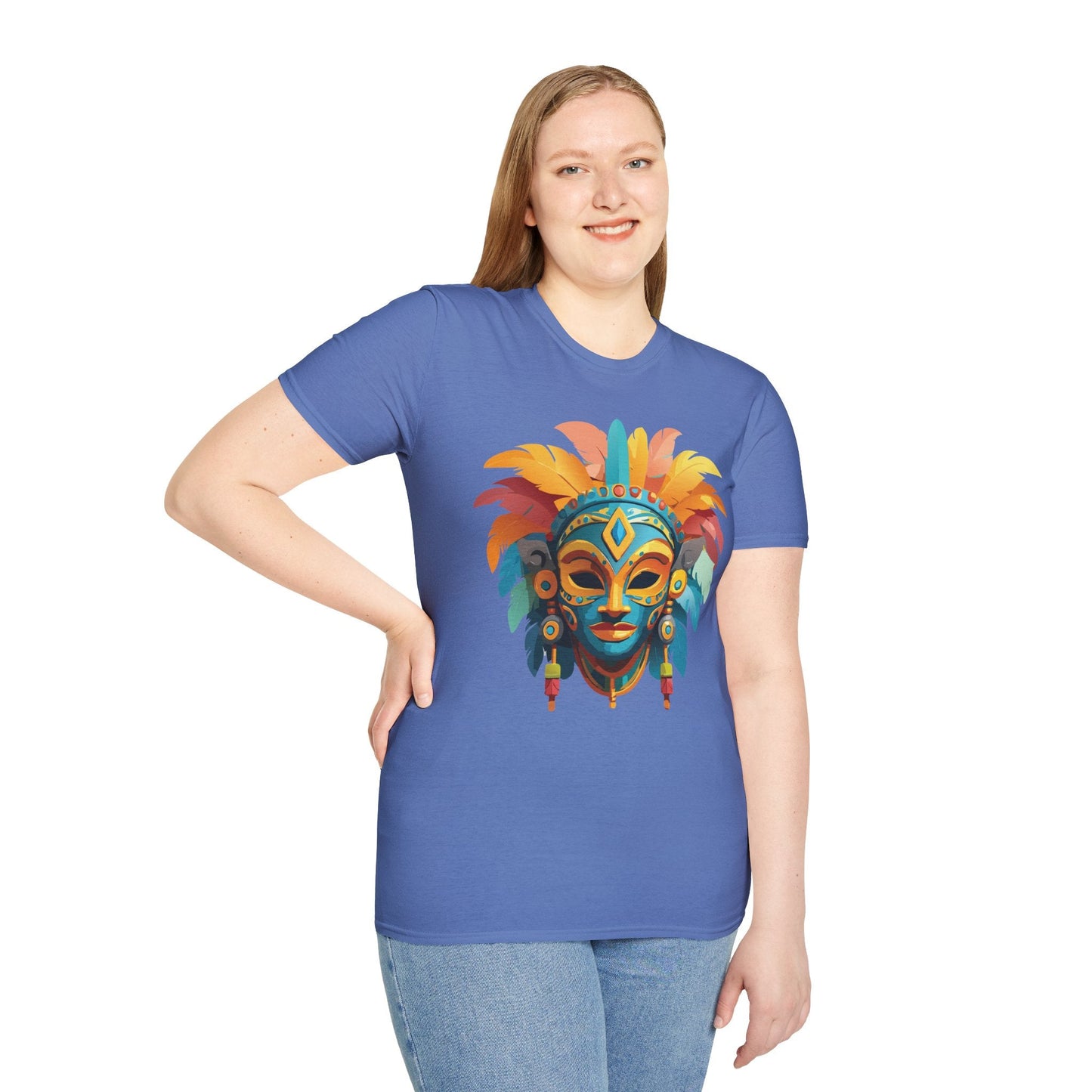 Mask Graphic Unisex Cotton Masquerade Design Artwork Tee 2