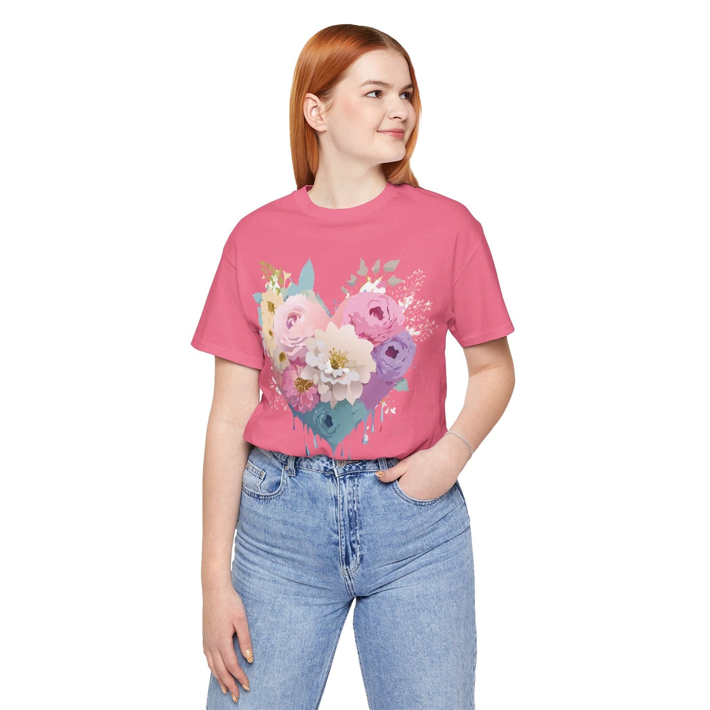 Valentine Graphic Tee Unisex Short Sleeve Shirt With Adelpha Vintage Artwork Design