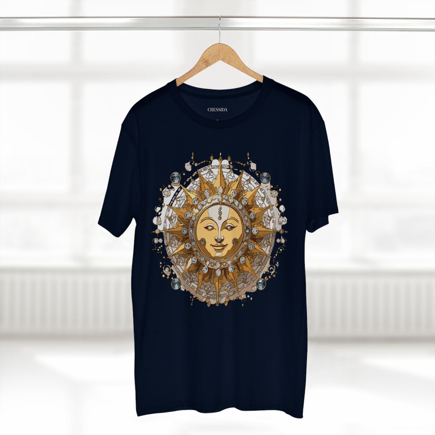 Gold Sun Graphic Unisex 100 Cotton T-Shirt with Golden Art Design 5