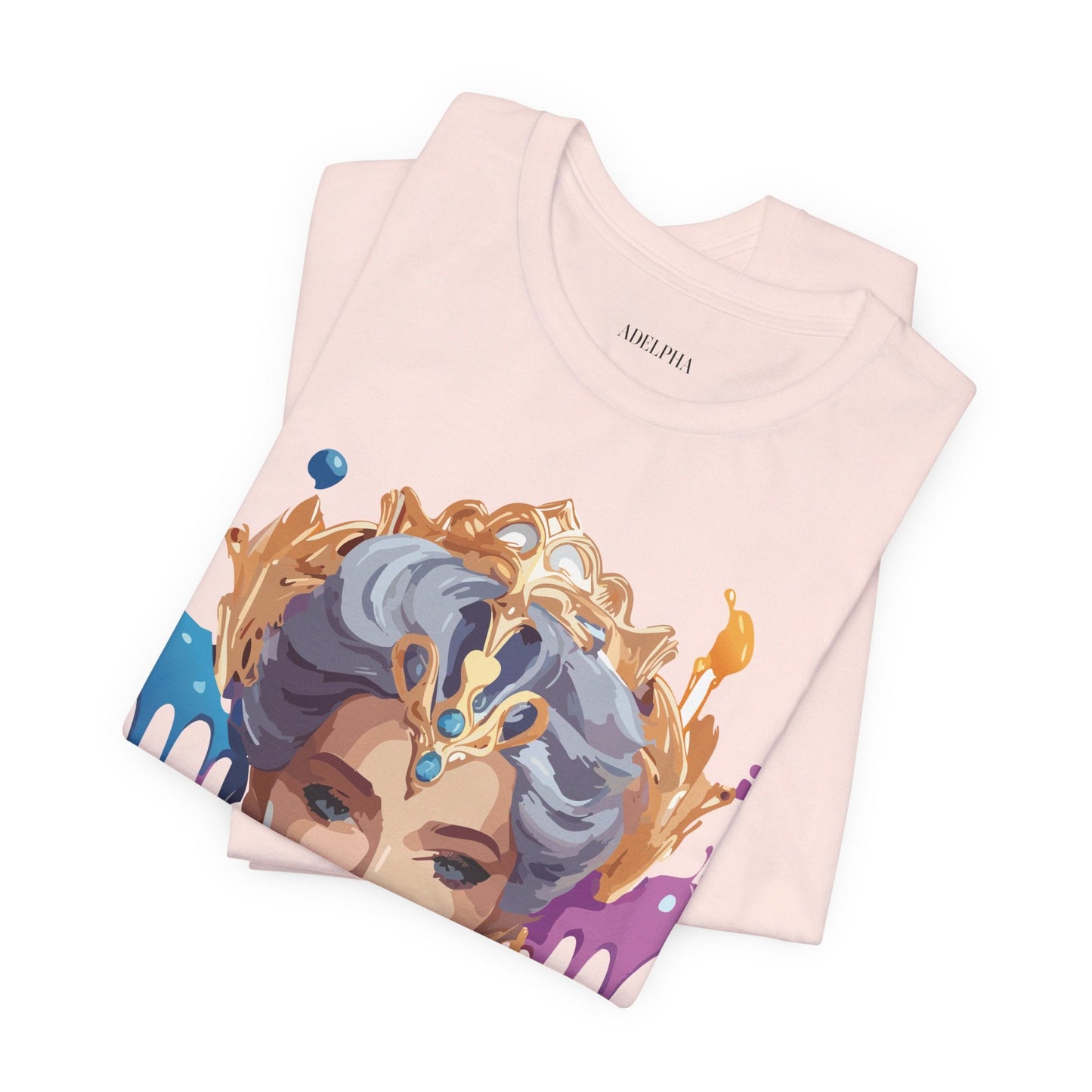 Queen Graphic Tee Unisex Jersey Short Sleeve Adelpha Art Design Vintage Inspired