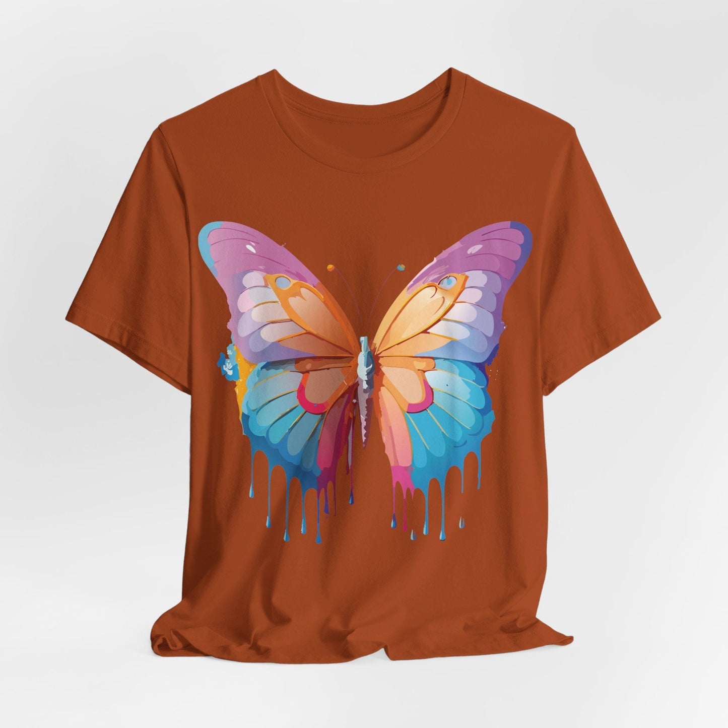 Butterfly Graphic Unisex 100 Cotton Lightweight Vintage Design Jersey Tee 90