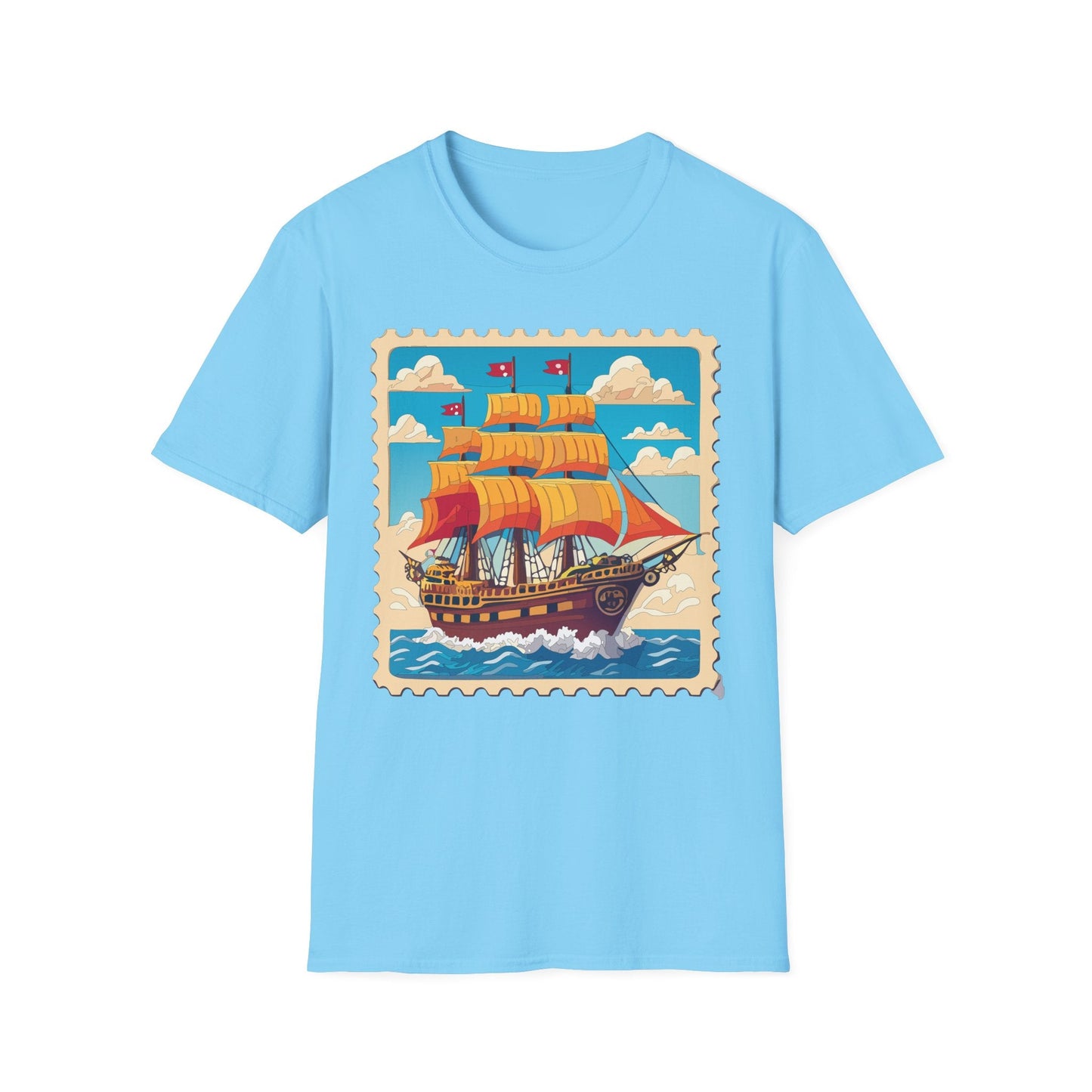 Unisex Softstyle Frigate Ship T Shirt 100 Percent Ring Spun Cotton Gildan 64000 Tee