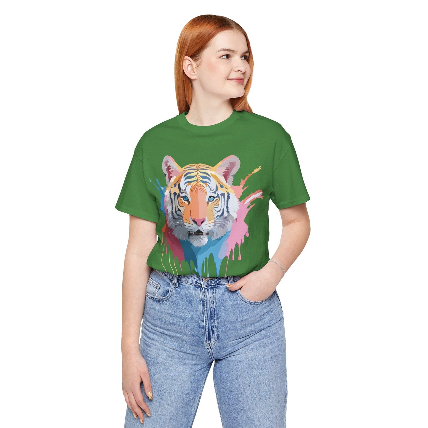 Tiger Graphic Tee By Adelpha Unisex Short Sleeve Vintage Inspired Art Shirt Premium Quality