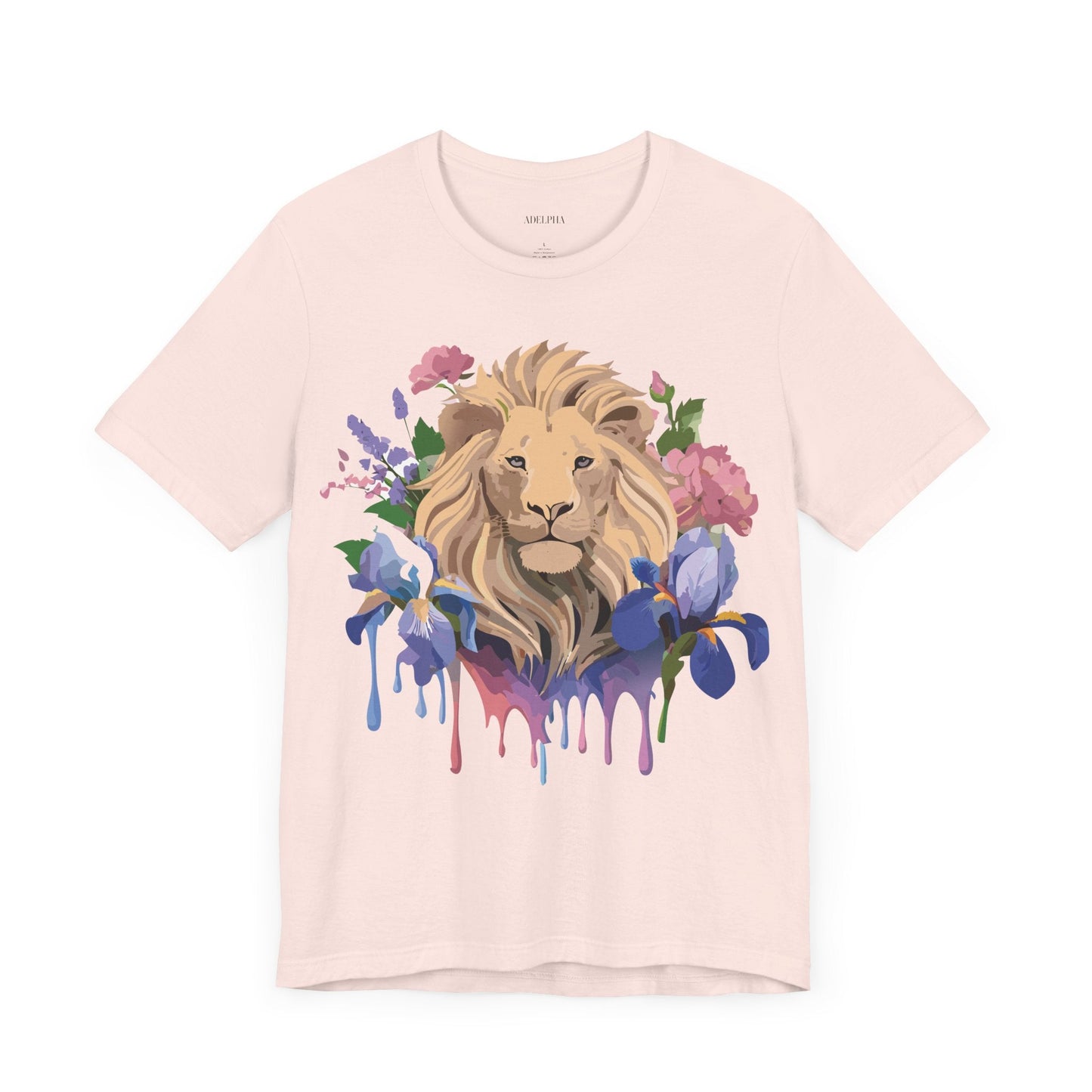 Adelpha Lion Shirt Unisex Graphic Tee Short Sleeve Vintage Style Lion Design Artwork