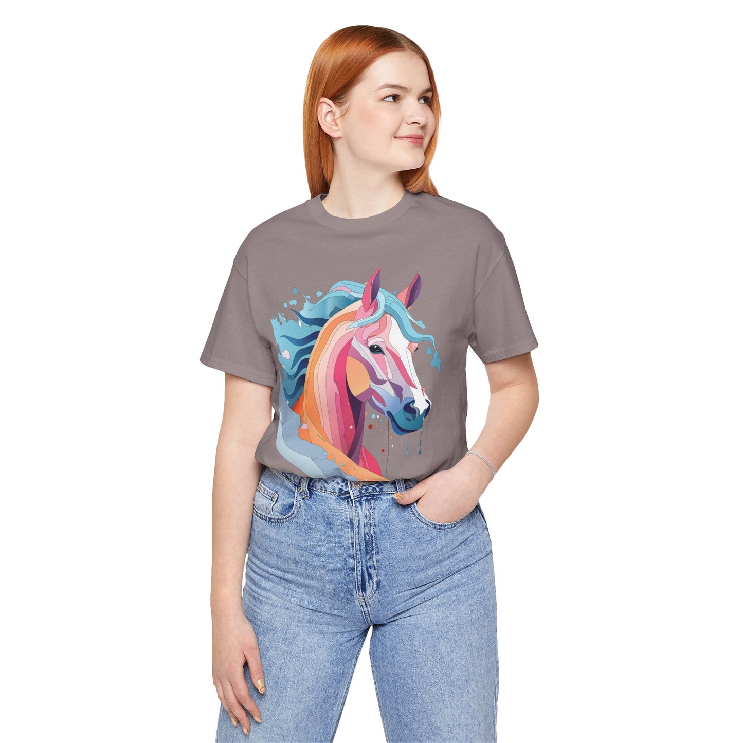 Unisex Animal Tee Shirt With Art Design Wild Animals Short Sleeve Premium Comfort Fit