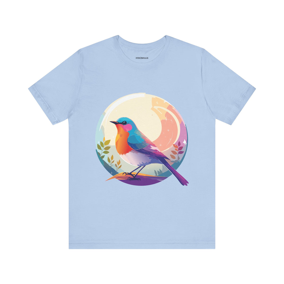 Bird Graphic Unisex Cotton Bella+Canvas Tee with Animal Design ab1