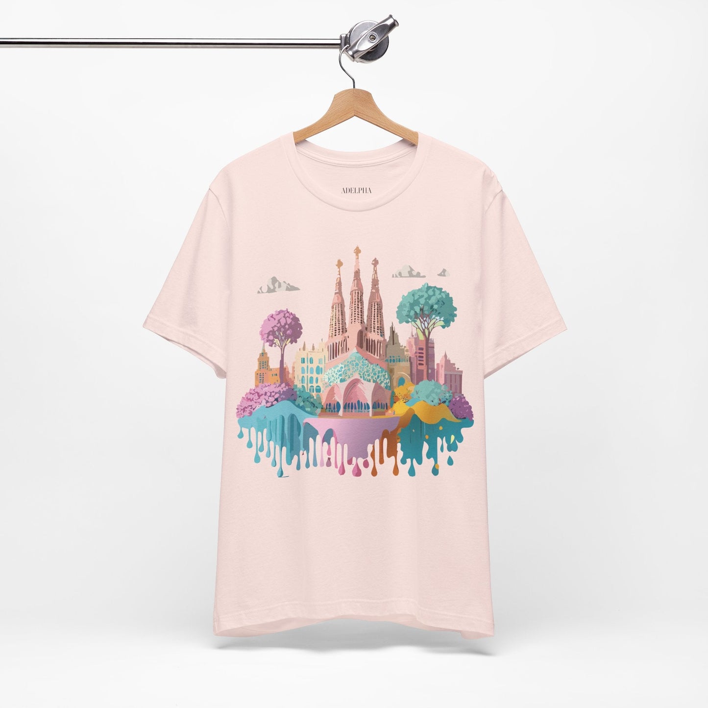 Unisex Graphic Tee With Original Vintage Inspired Artwork By Adelpha Barcelona Style