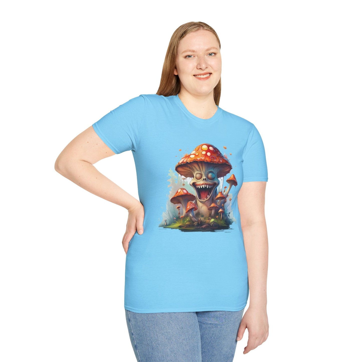 Mashroom Short Sleeve Tee Unisex Funny Mashroom Shirt With Fungus Graphic Gildan Softstyle 64000