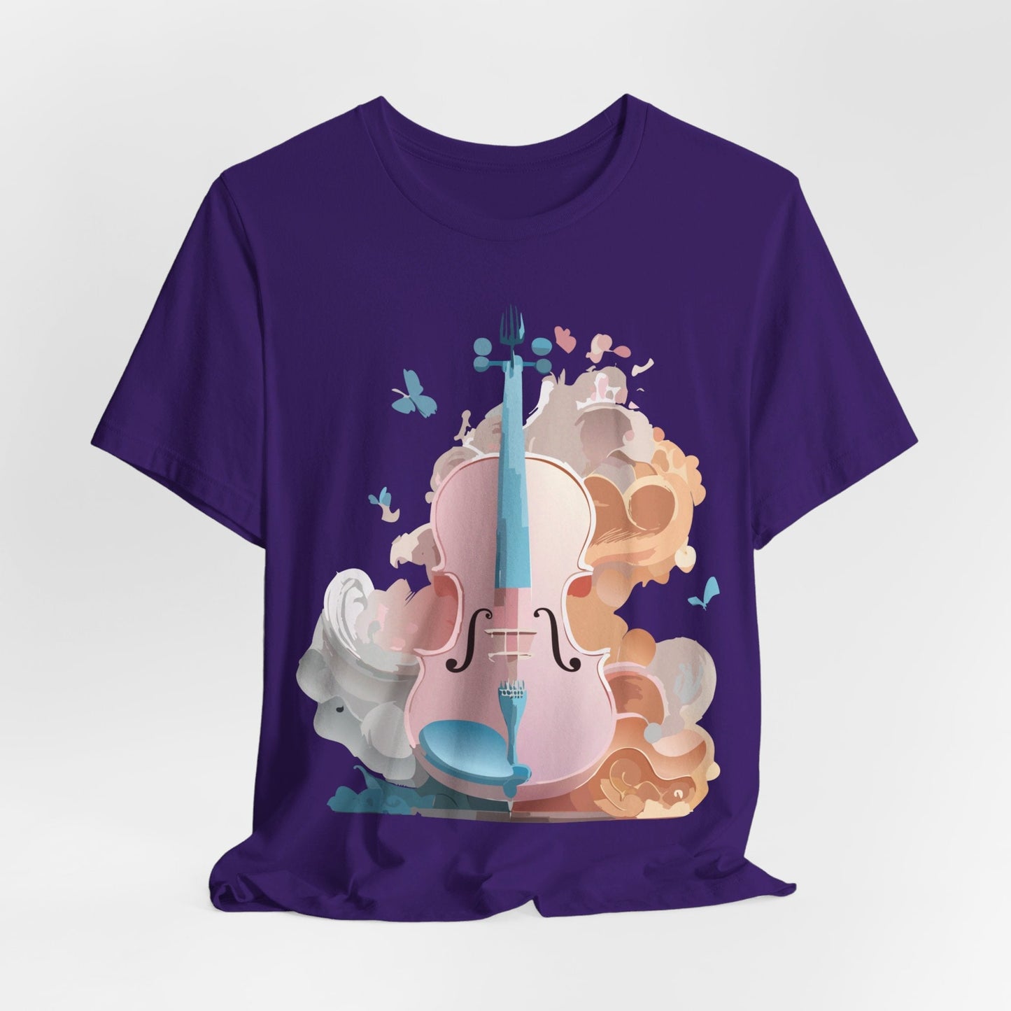 Music Graphic Unisex 100 Cotton Vintage Art with Musical Elements Tee 11