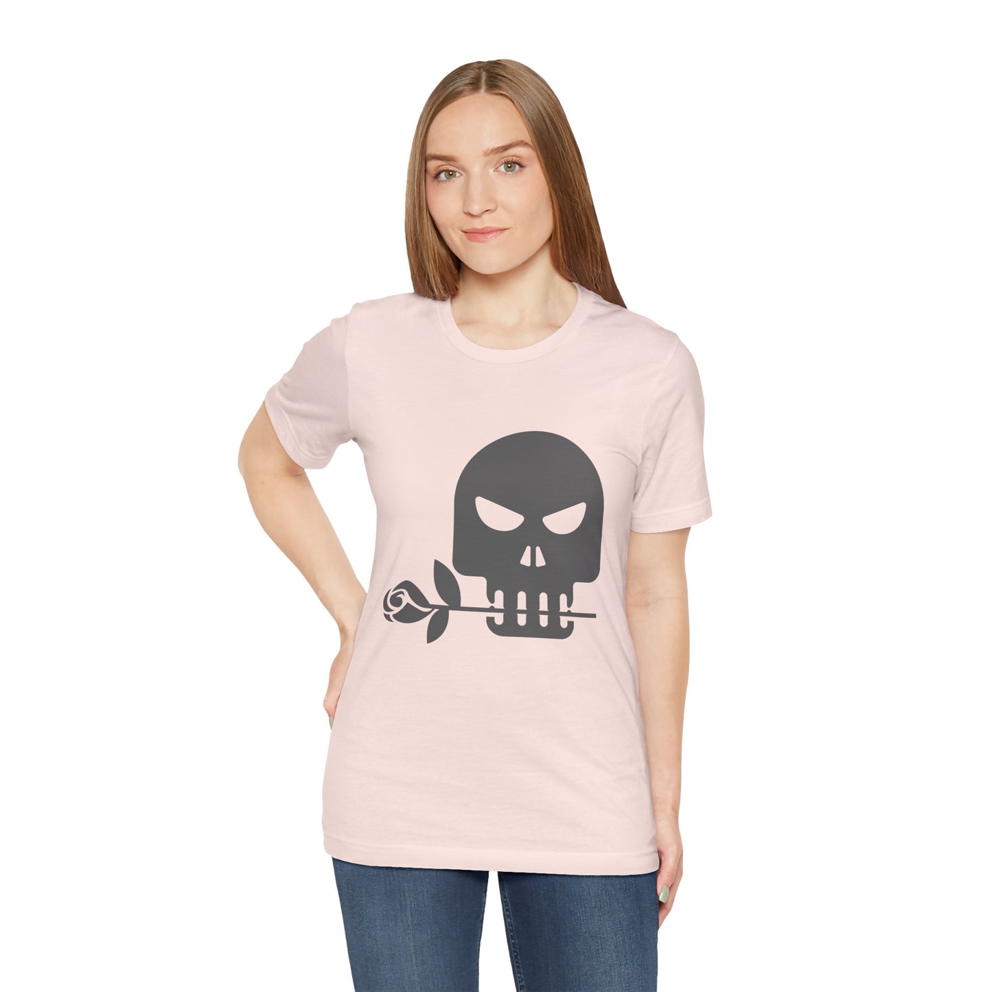 Unisex Cotton Tee Shirt with Skull