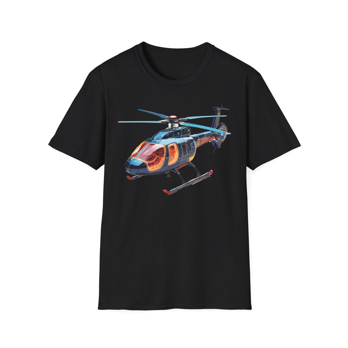 Chopper Helicopter Graphic Tee Gildan Unisex 100 Cotton Tee Shirt c05