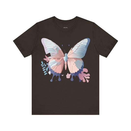 Butterfly Graphic Unisex Cotton Bella+Canvas Tee with Art Design n70