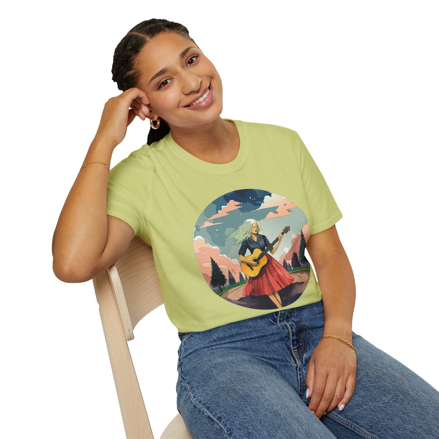 Womens Graphic T Shirt Art Design Ladies Tee Softstyle Gildan 64000 100 Percent Cotton