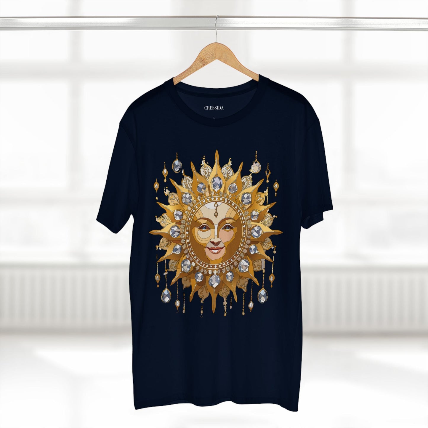 Gold Sun Graphic Unisex 100 Cotton T-Shirt with Golden Art Design 6