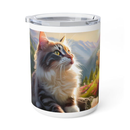 12 Art Design Insulated Coffee Mug Clear Lid 10oz Insulated Coffee Mug 10oz