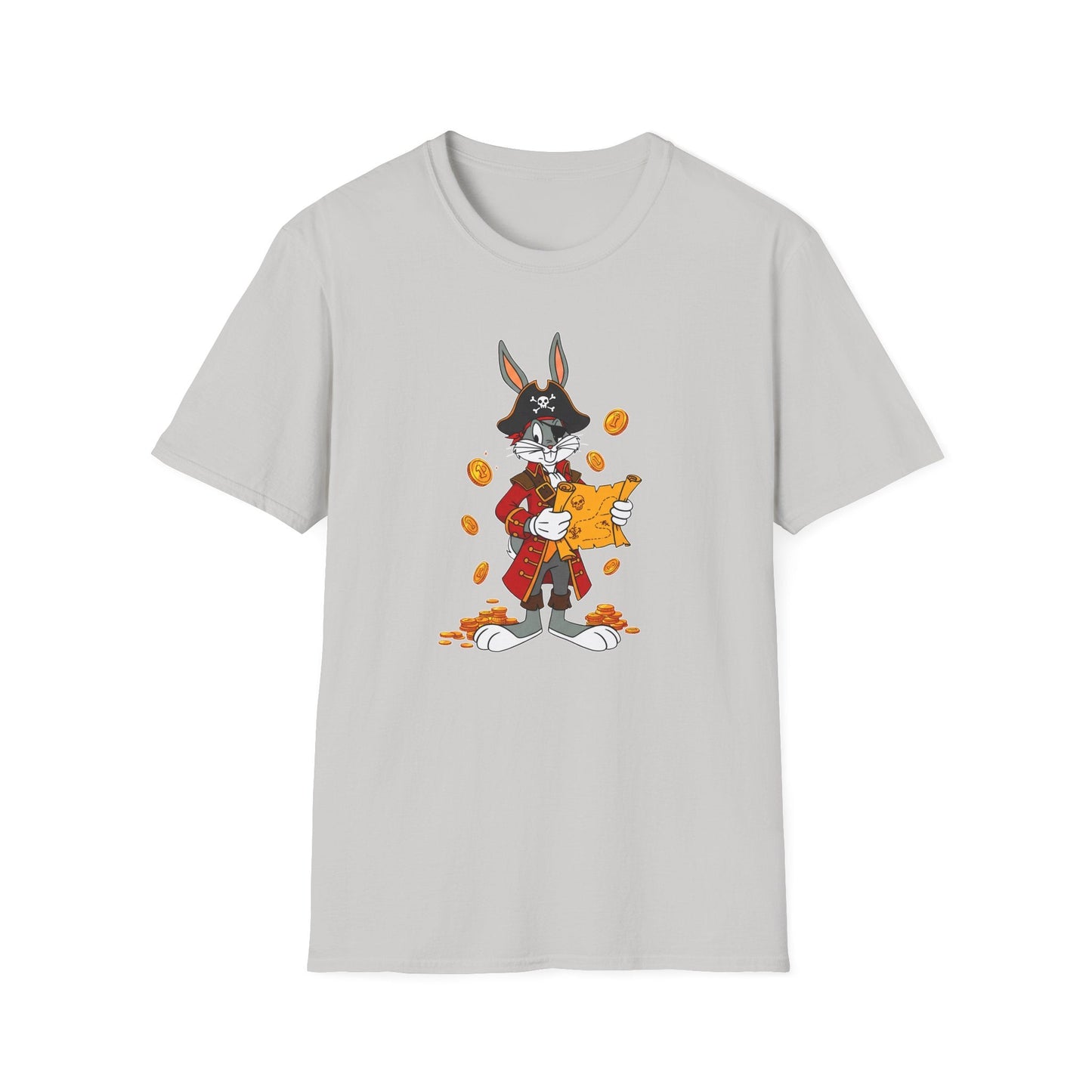 Bugs Bunny Cartoon T Shirt Unisex Gildan Softstyle 64000 Tee With Animated Artwork