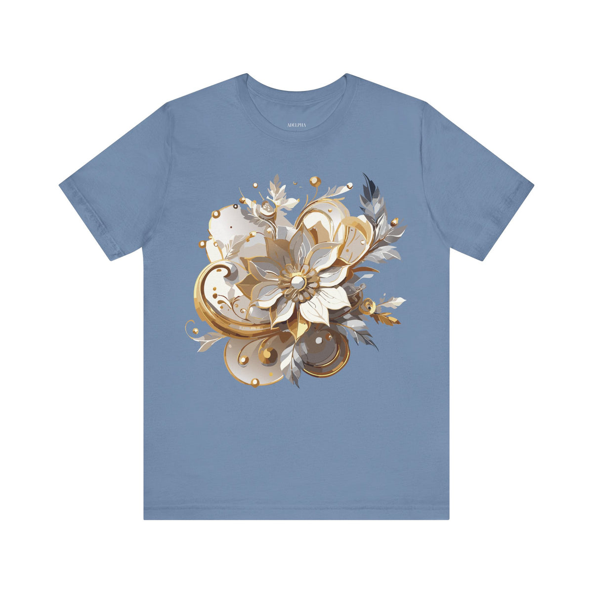 Jewelry Graphic Unisex Cotton Bella+Canvas Tee with Gemstones Art Design m42