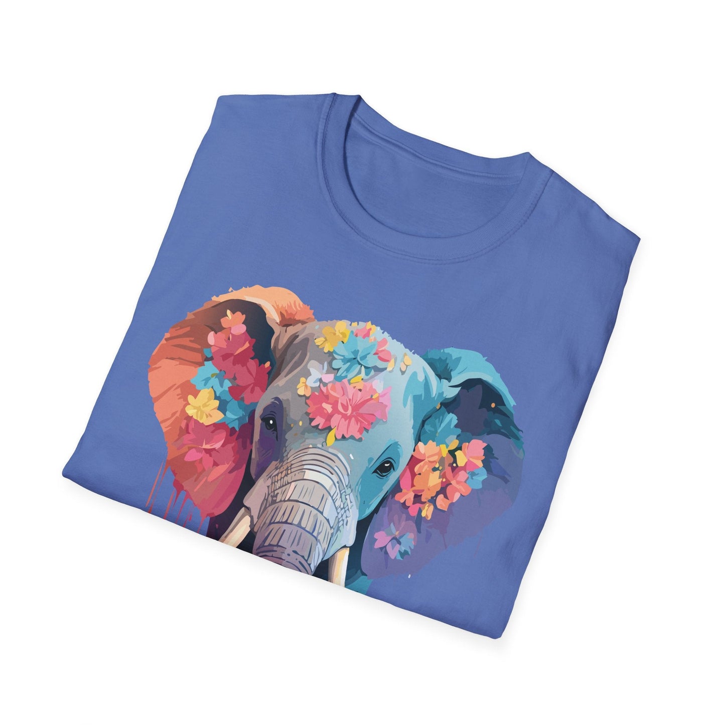 Unisex Elephant T Shirt Gildan SoftStyle 64000 100 Percent Ring Spun Cotton Tee Shirt