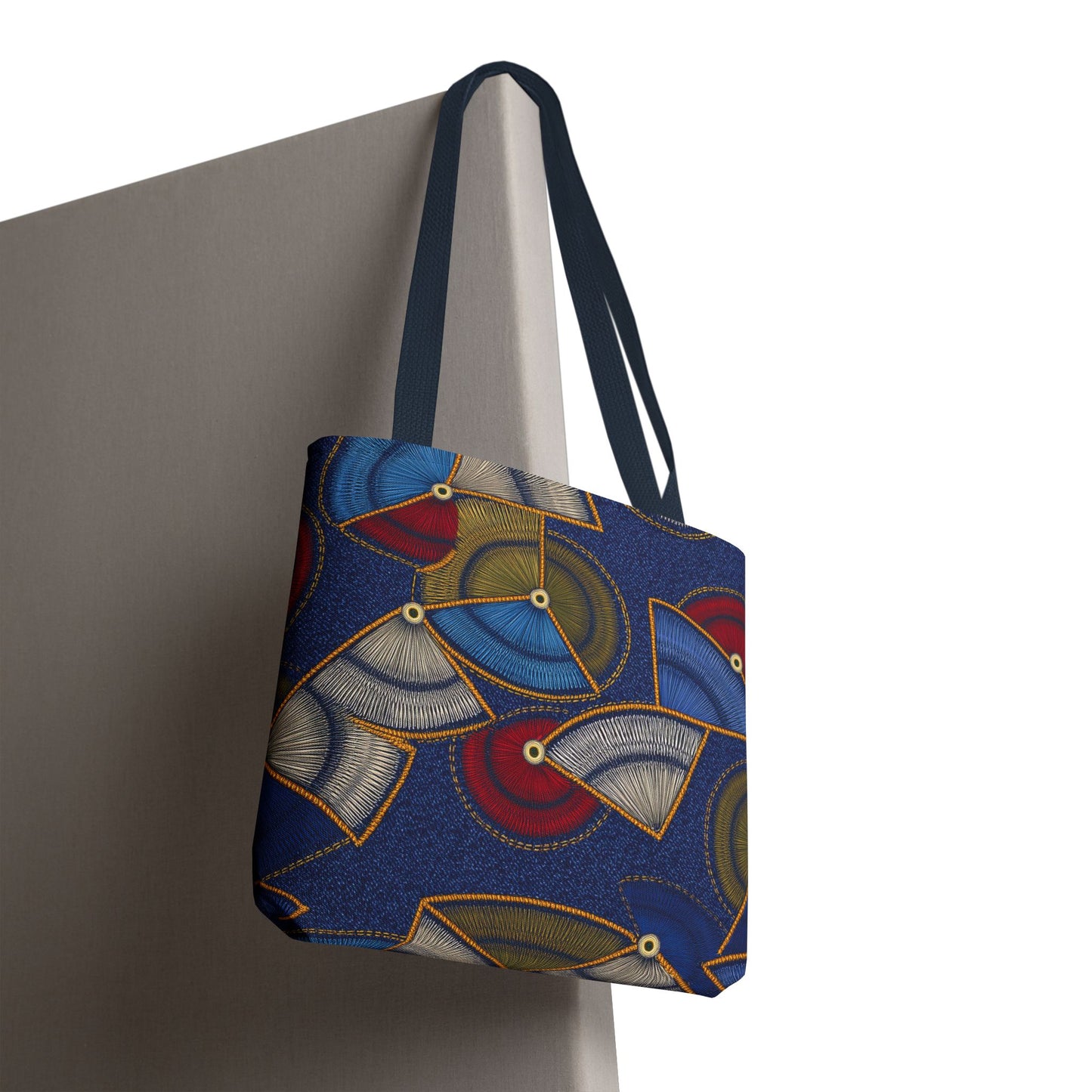 Denim Fabric Imitation Print Unisex Canvas Bag Poly Spun 3 Sizes Tote Bag 142