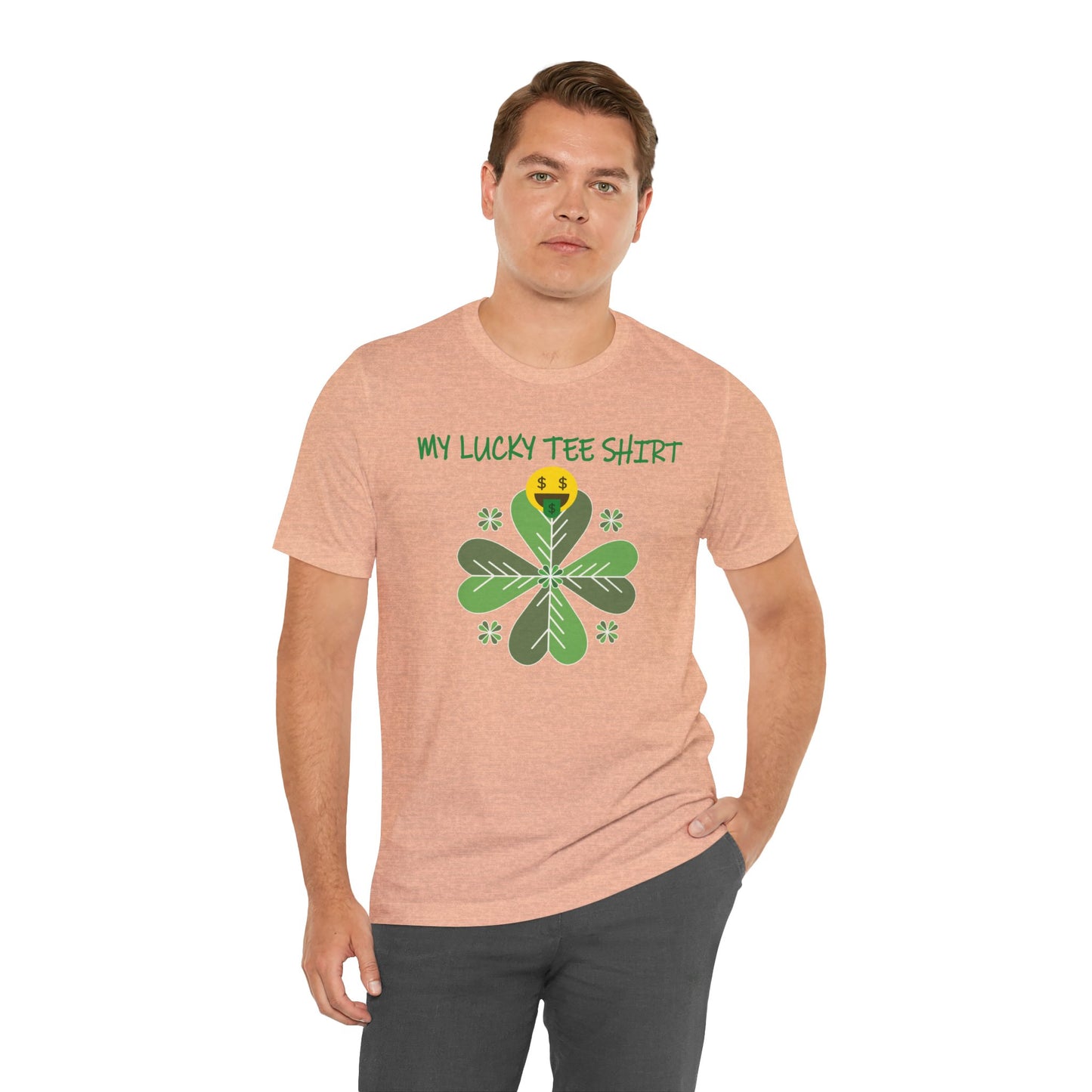 Unisex Cotton Tee Shirt with Lucky Prints